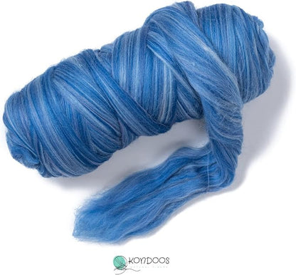 Multi Colored Natural Wool roving, 1 lb. Best Wool - Image 4