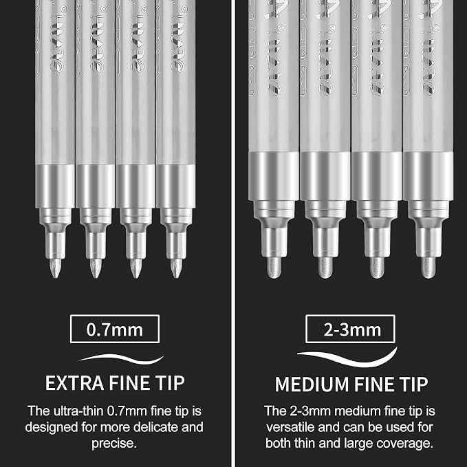 SFAIH Acrylic Silver Paint Pens - Image 2