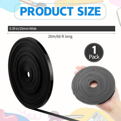 Magnetic Tape Roll Thin Strips, 0.39 Inch x 66 Feet Magnetic Board Dividers - Image 2