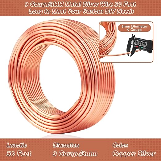 Aluminum Wire, Anezus 9 Gauge Craft Bendable Armature Thick Wire - Image 4