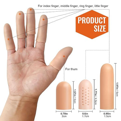 30 Pcs Gel Finger Protectors, Toe Caps Silicone Fingertips Protection, Reusable - Image 2