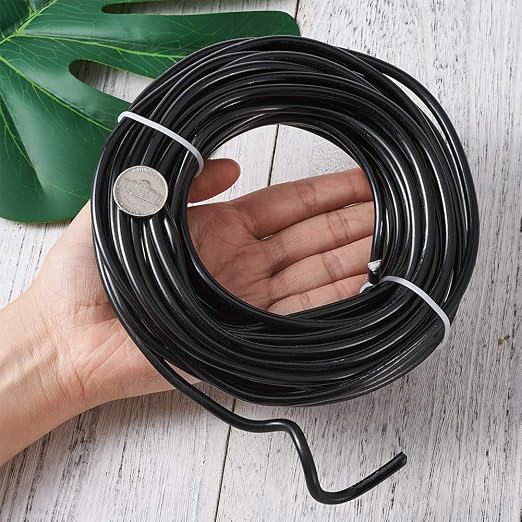 Fashewelry 32.8 Feet 5mm Black Aluminum Wire Bendable Metal Craft Wire - Image 8