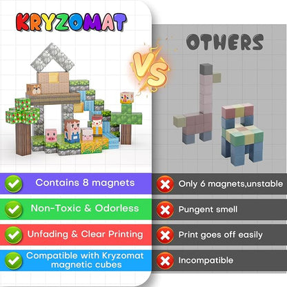 Magnetic Blocks, Magnet Cubes for Kids, STEM Sensory Toys for Toddlers Boys - Image 6