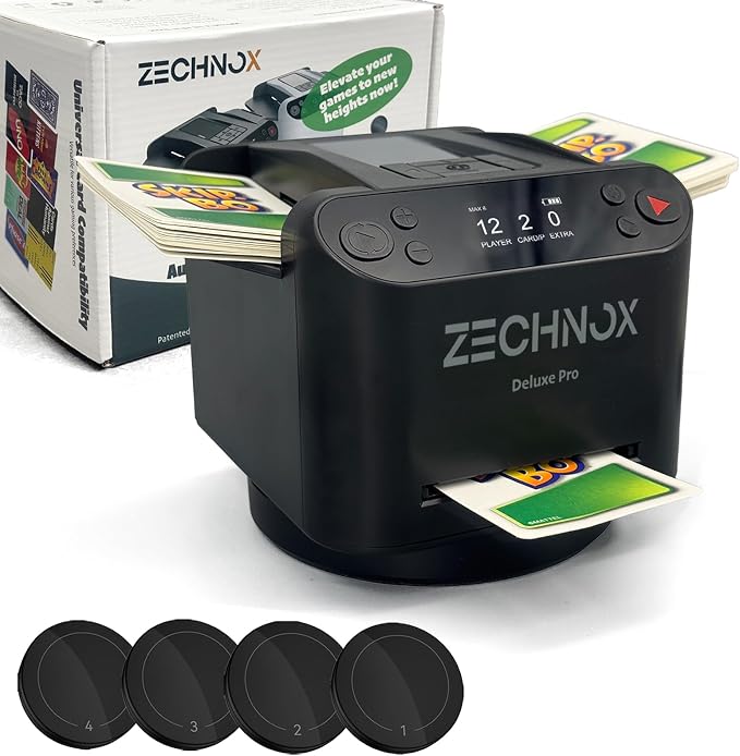 2025 New Smart 2-in-1 Automatic Card Shuffler and Dealer, Programmable Card by ZechnoX