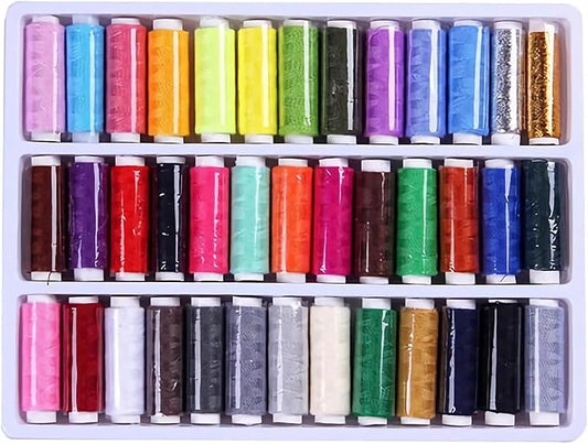 39pcs 109 Yard Mixed Colors Polyester Spool Sewing Thread by Unknown