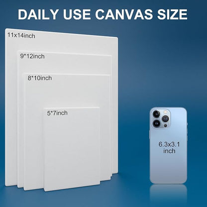 Stretched Canvases for Painting 11x14 Inch 7-Pack, 10 oz Triple Primed - Image 6