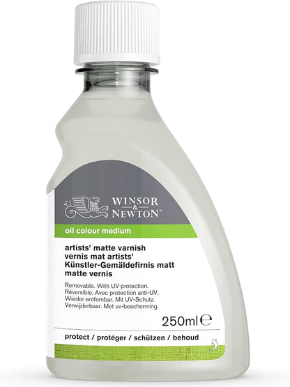 Winsor & Newton Professional Artists' Matt Varnish, 250ml Bottle - Image 8