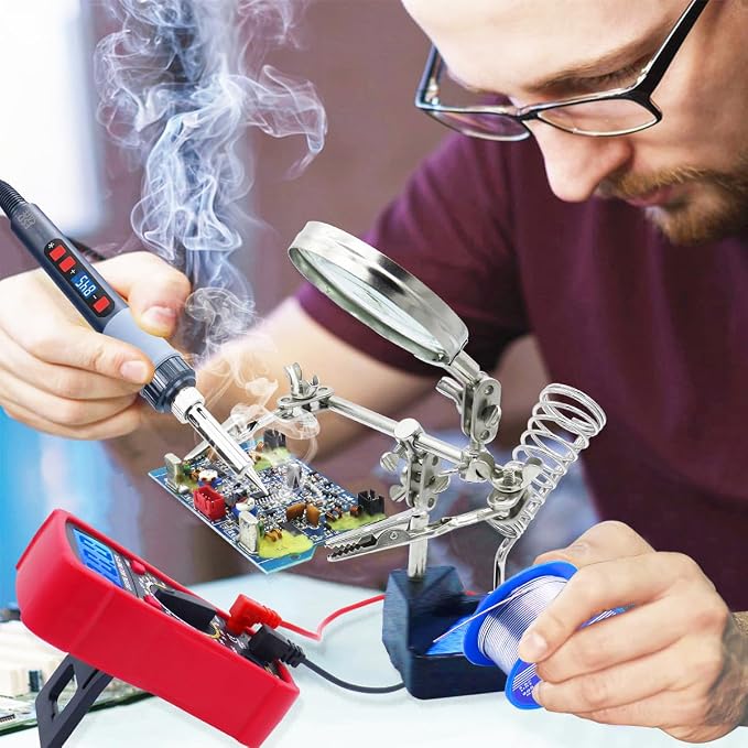 Soldering Iron Kit, 80W Electric Solder iron, Adjustable Temperature (180°C- - Image 2