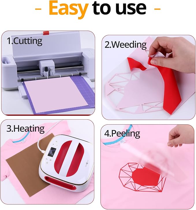 HTVRONT Red Heat Transfer Vinyl Bundle - Image 4