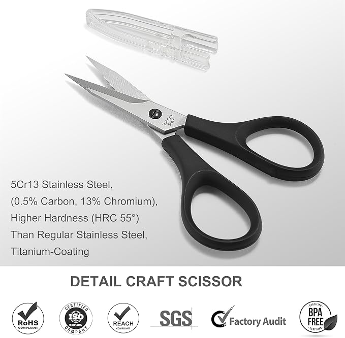 PAFASON Small Stainless Steel Precise Thread Yarn Fabric Detail Paper Cutting - Image 2