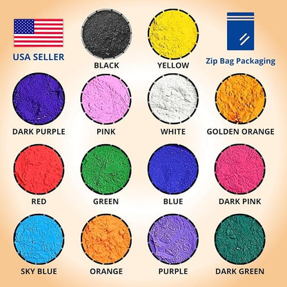 2.2lb/1kg orange Holi color powder rangoli non toxic bulk organic washable - Image 5