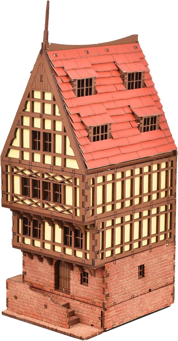 Brick Rowhouse DIY Wooden Building Kit by IBuiltIt