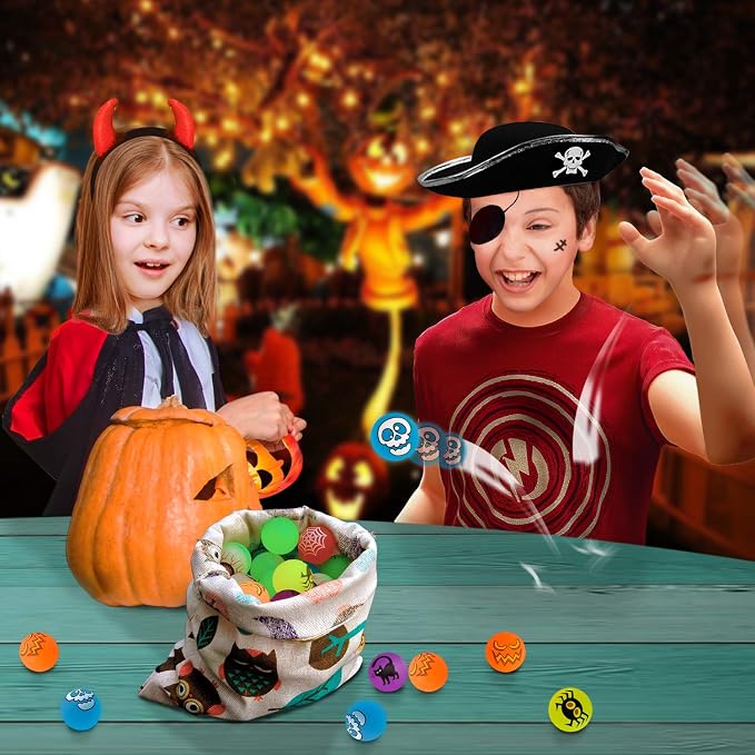72 Glow in The Dark Bouncing Balls, Halloween Party Favors Supplies, 8 - Image 6