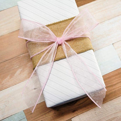CT CRAFT LLC Burlap Fabric Wired Ribbon 3" x 20 Yards Natural Color - Image 5