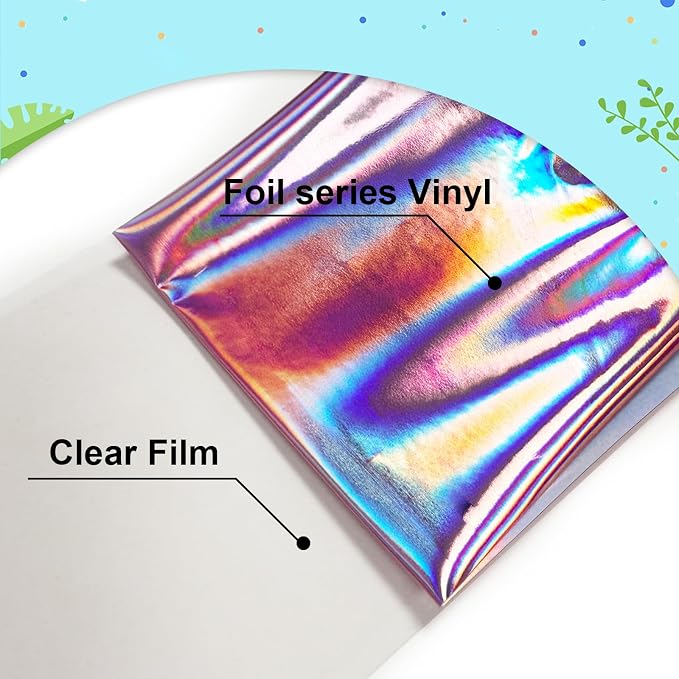 ROFISUESheet MetallicFoil HeatTransferVinyl12Inch*6Ft, BundleChrome HTV - Image 3