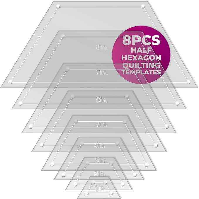Hexagon Quilting Template Set by LaserThing