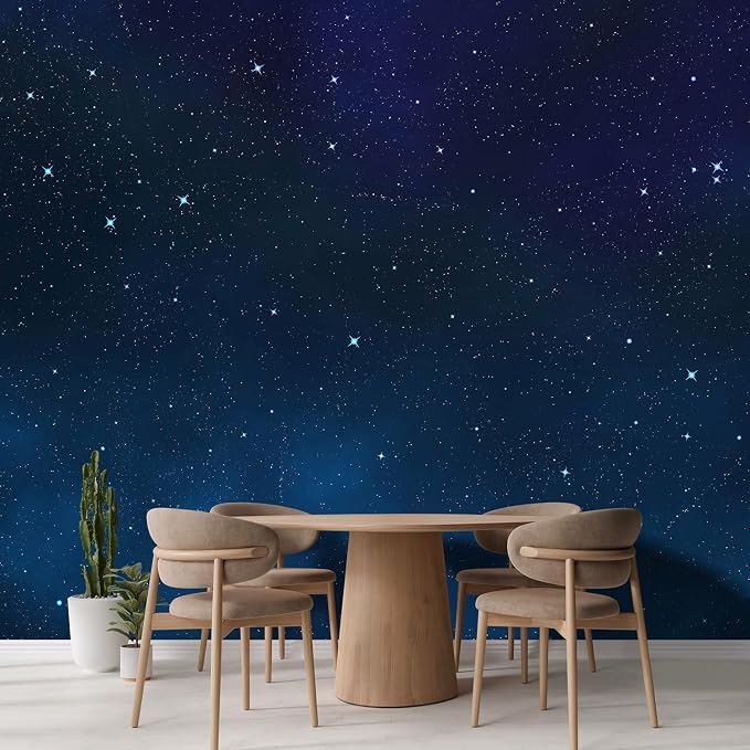 wall26 Large Wall Mural Beautiful Scenery of The Starry Night Self-Adhesive - Image 3