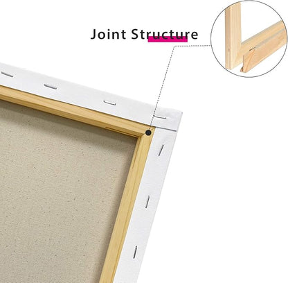 PHOENIX Stretched Canvas for Painting 12x16 Inch/6 Value Pack, 8 Oz Triple - Image 5