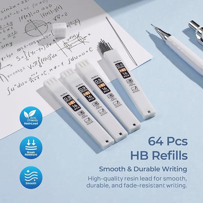 Nicpro Cute Mechanical Pencil Set, 4B Erasers, Rotary Retractable Eraser and - Image 5