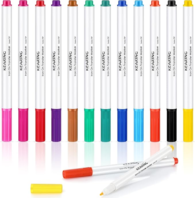 Crtiin 12 Pcs Iron on Transfer Markers Sublimation Markers Embroidery Transfer by Crtiin