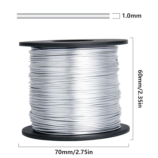 328 Feet Aluminum Craft Wire, 18 Gauge Silver Bendable Soft Metal Aluminum Wire - Image 5