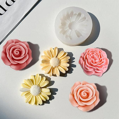 6 Pack Candle Molds for Candle Making, Moldes para Velas, Flower Molds Silicone - Image 6