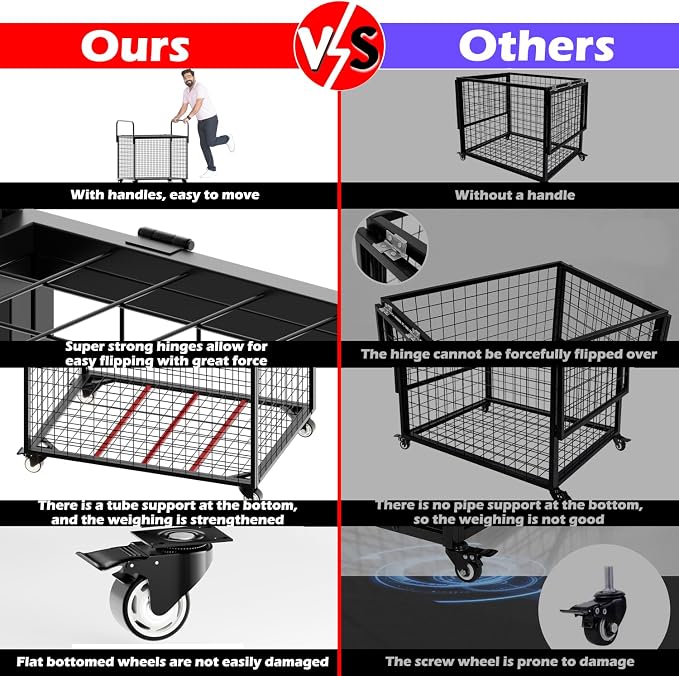 Ball Storage - 22.83" Basketball Cart - Image 4