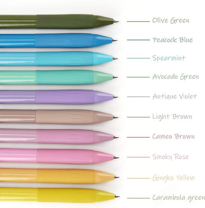 WRITECH Retractable Gel Pens Quick Dry Ink Pens Fine Point 0.5mm 10 Assorted - Image 2