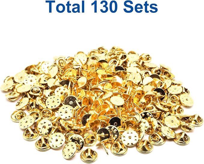 130 Set Pin Backs, Blank Pins Scatter Butterfly Clutch Pin Holder Enamel Pin - Image 2