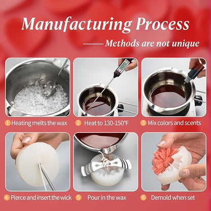 2Pcs Flower Daisy Valentine Silicone Candle Making molds Silicone Flower Shapes - Image 5