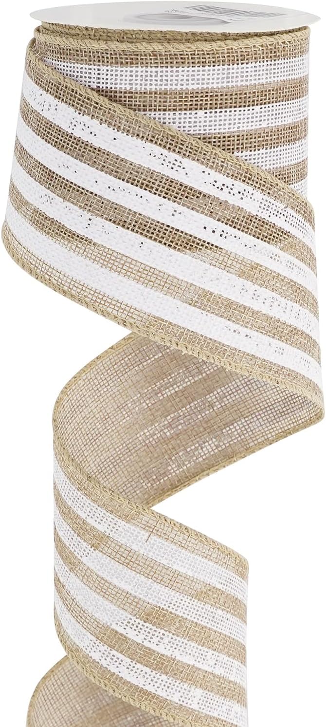 MEEDEE Burlap Wired Ribbon by MEEDEE