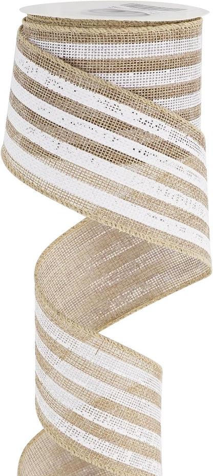 MEEDEE Burlap Wired Ribbon by MEEDEE