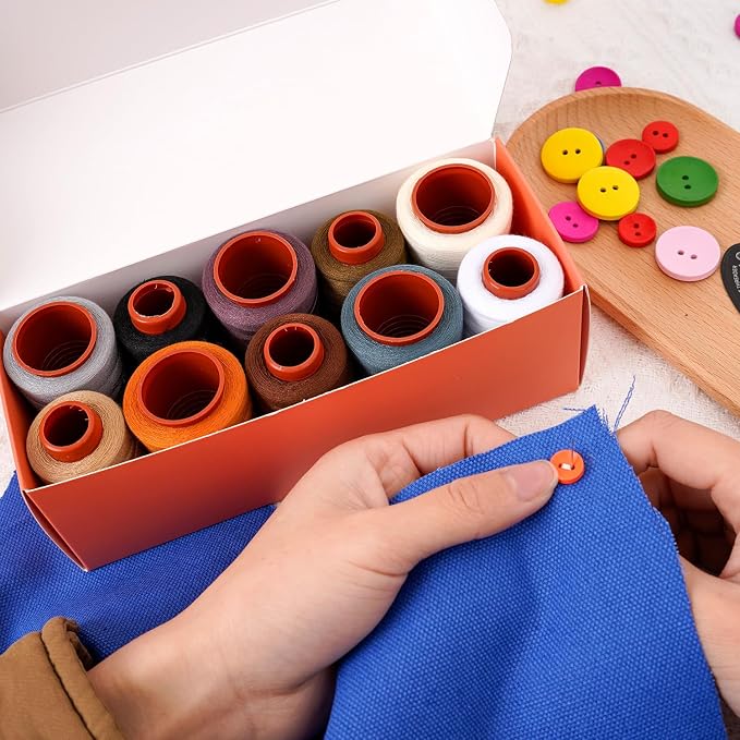 Sewing Thread Kit, All Purpose Sewing Thread 40wt, 10 Spools Assorted Colors - Image 6