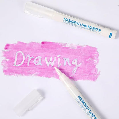 2 Pcs Masking Fluid Pen for Watercolor Painting, Capacity - Image 4