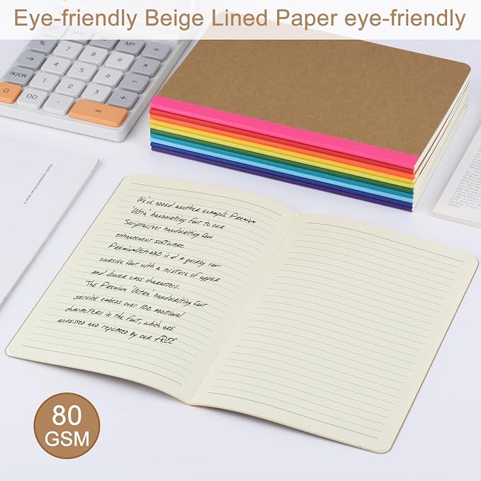 ZCZN Composition Notebooks Bulk, A5 Kraft Cover Lined Journals - Image 5