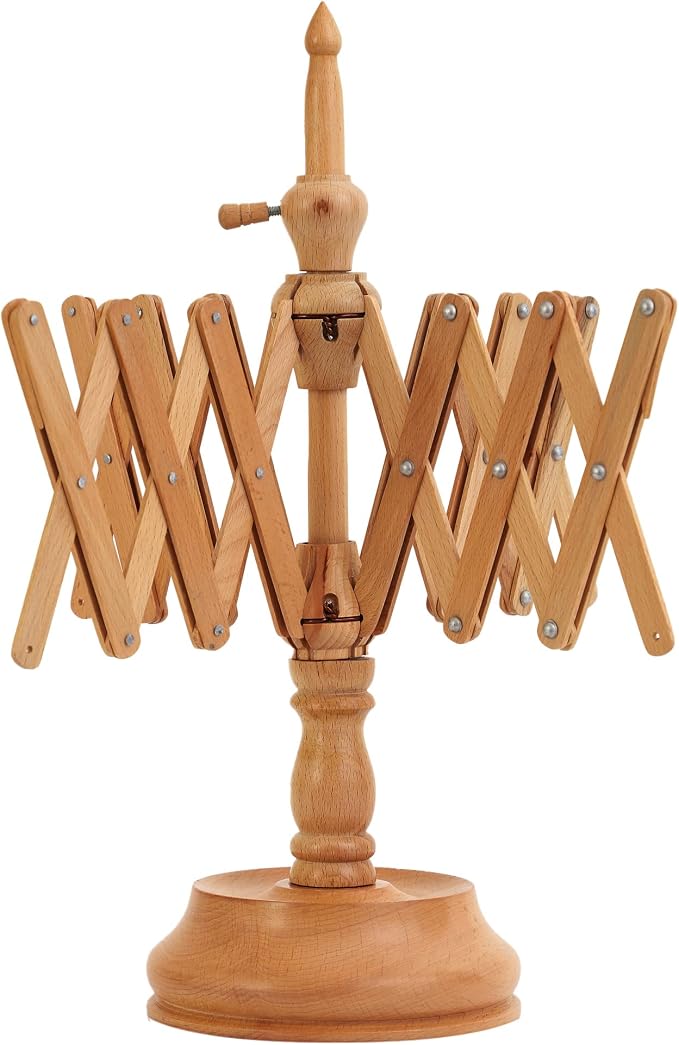 Handcrafted Wooden Table Top Yarn Swift – Beechwood Umbrella Swift - Image 7