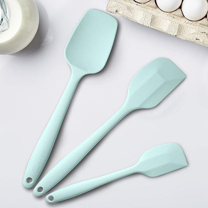Silicone Spatula 3-piece Set, Ergonomic Handle High Heat-Resistant Spatulas - Image 4