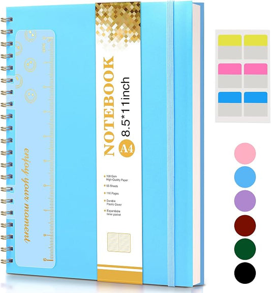 Spiral Notebook Journal 8.5” x 11”, Lined Notebooks by UEBZFOCS