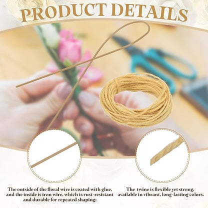 uxcell 100Pcs 2 Gauge Floral Wire, 11.81" Length Flower Stem Wires - Image 3