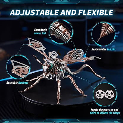 3D Puzzles for Adults, Metal Model Kit Wasp Mechanical Puzzle for Adults/Teens - Image 4