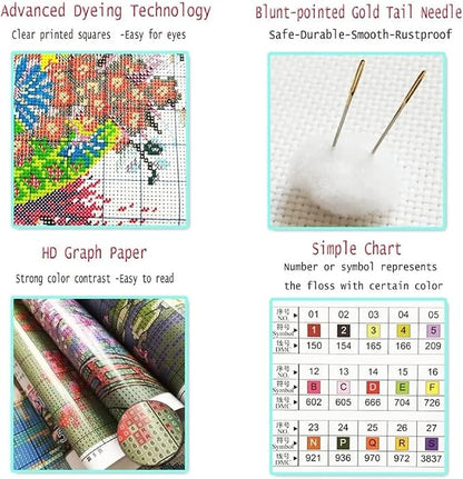 Dooxvey Cross Stitch Kits for Adults Beginners, Full Range of Cross-Stitch - Image 6