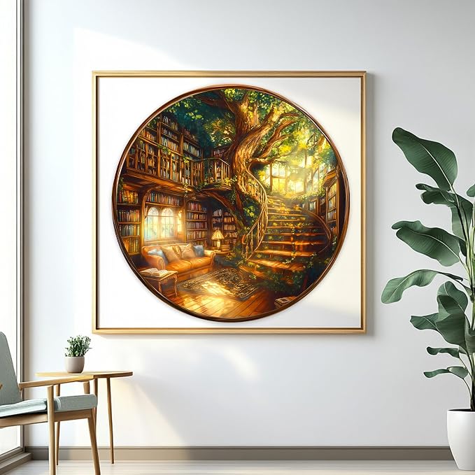 Round Puzzles for Adults 1000 Pieces, Hard Difficult Challenging Puzzles for - Image 9