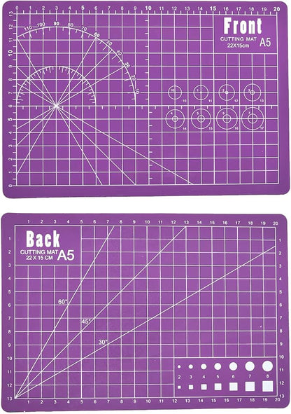 A5 Self-Healing Cutting Pads, Small Cutting Mat, Professional Double Sided by Wonafa