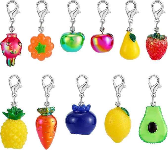 BEEFLYING 11Pcs Fruit Stitch Marker Charms by BEEFLYING