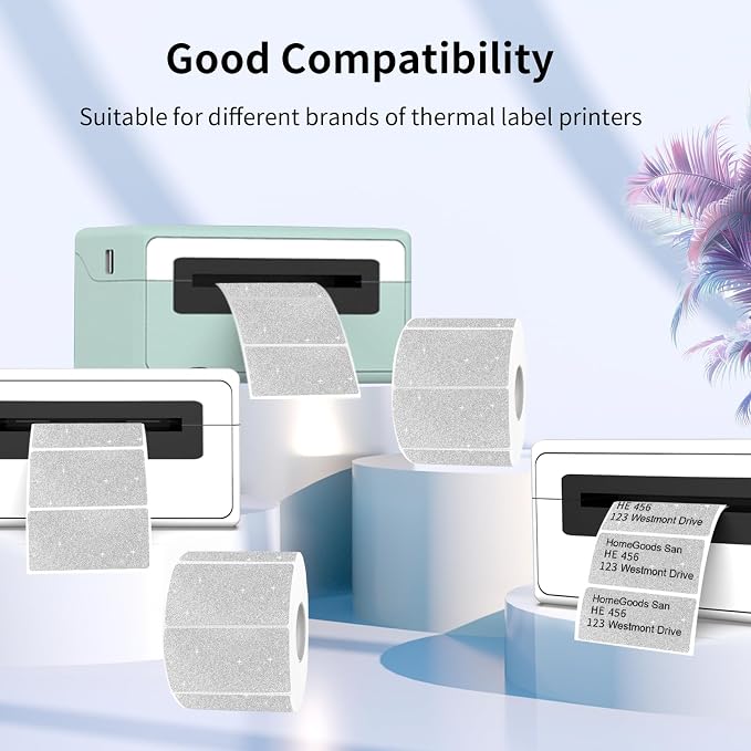 Direct Thermal Label 2x1 Inch- Barcode Labels- Holographic Thermal Sticker - Image 3