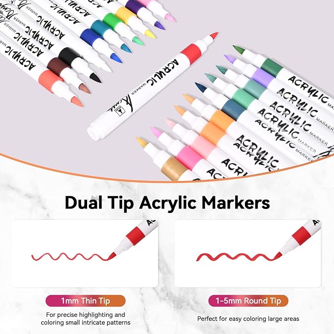 48 Color Acrylic Paint Markers - Image 3