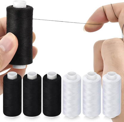 6 Pcs Sewing Thread Kit, 400 Yards Each Spool 402 Polyester Thread - Image 4