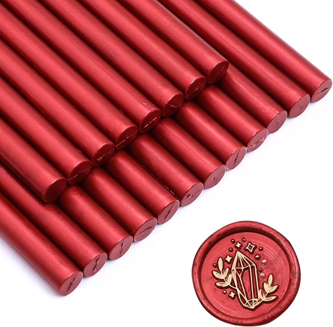 SWANGSA 20 Pieces Glue Gun Sealing Wax Sticks Metallic Red by SWANGSA