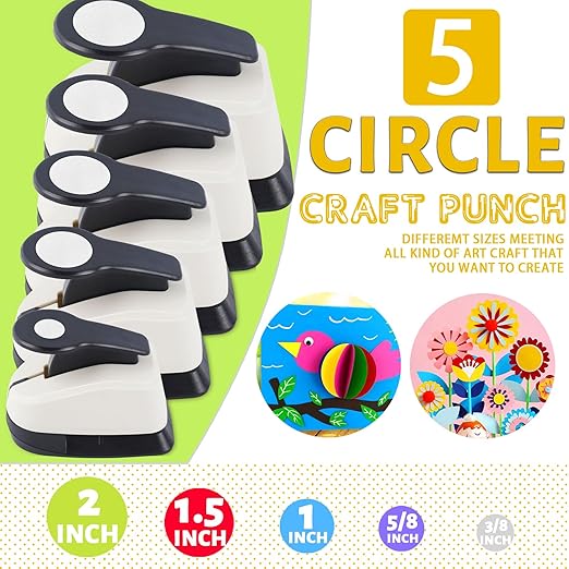 5 Circle Hole Punch, Circle Paper Punch, CirclePunches - Image 3