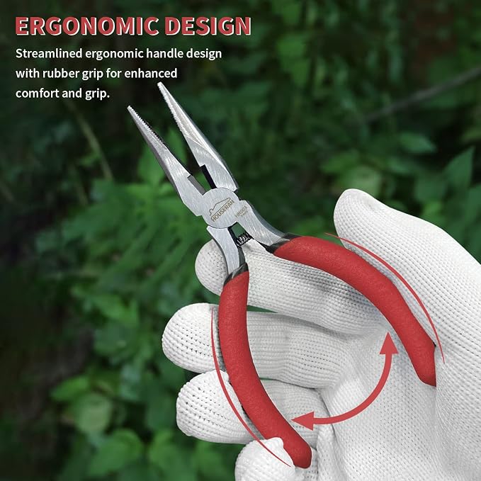 Needle Nose Pliers, 5 Inch, 5 Pack, Long Nose Pliers - Image 5